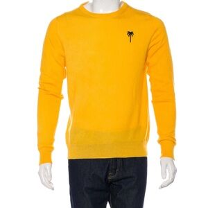 The Elder Statesman Yellow Cashmere Sweater